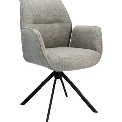 Eetkamerstoel Ombrone draaibaar chenille donkergrijs