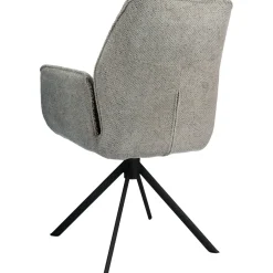 Eetkamerstoel Ombrone draaibaar chenille donkergrijs