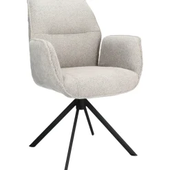 Eetkamerstoel Ombrone draaibaar chenille grijs