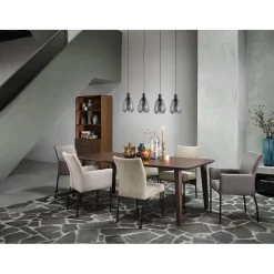 Eetkamerstoel Sessione velvet beige