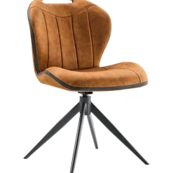 Eetkamerstoel Tantini draaibaar microvezel cognac