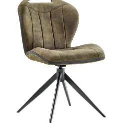 Eetkamerstoel Tantini draaibaar microvezel groen