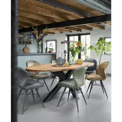 Eetkamerstoel Tantini microvezel antraciet