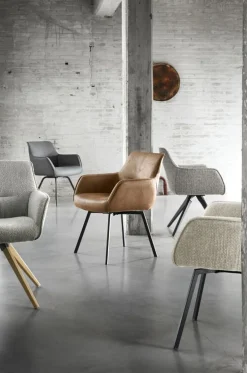 Eetkamerstoel Turelli draaibaar beige