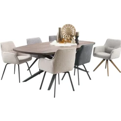 Eetkamerstoel Turelli draaibaar beige