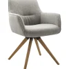 Eetkamerstoel Turelli draaibaar bouclé grijs