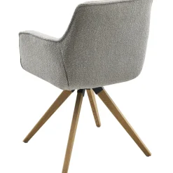 Eetkamerstoel Turelli draaibaar bouclé grijs