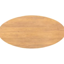 Eettafel Aska teak 240x120 cm ovaal naturel brushed