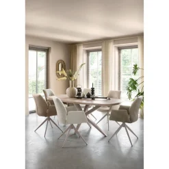 Eettafel Mascaro 250x128 cm Deens ovaal misty oak