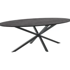 Eettafel Piastra 230x115 cm ovaal zwart