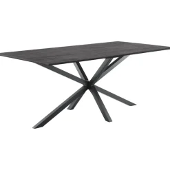 Eettafel Piastra 190x95 cm rechthoekig zwart