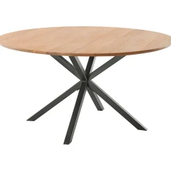 Eettafel Romaro teakhout 130 cm rond mix rough