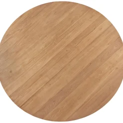 Eettafel Romaro teakhout 150 cm rond mix rough