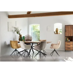 Eettafel Romaro teakhout 200x95 cm rechthoekig mix rough