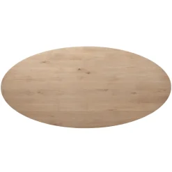 Eettafel Tavolo eikenhout 260x125 cm ovaal naturel grijs