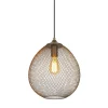 Hanglamp Maroggia bruin rond 30cm koper 1-lichts