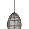 Hanglamp Marola zwart goud 31x23 cm
