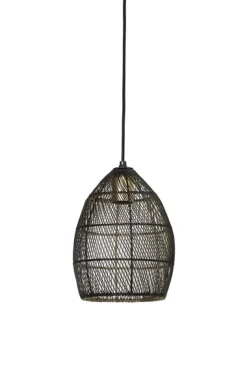 Hanglamp Marola zwart goud 25x20 cm