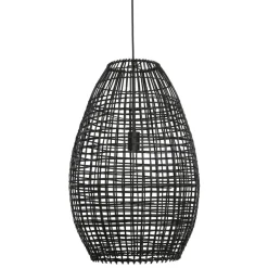 Hanglamp Orcia rond 46 cm rotan zwart