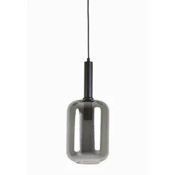 Hanglamp Peglio glas smoke zwart 1-lichts