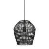 Hanglamp Scarperio rond 28 cm rotan zwart
