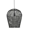 Hanglamp Scarperio rond 40 cm rotan zwart