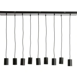 Hanglamp Trecate mat zwart 9-lichts