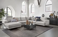 Hoekbank Acante pocket/visco zitting grijs