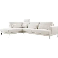 Hoekbank links Ansio HR-visco zitting beige