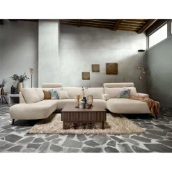 Hoekbank links Davanti HR-zitting beige