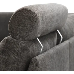 Hoekbank links Davanti pocket HR koudschuim donkergrijs