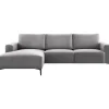 Hoekbank links Fabria grijs basic comfort