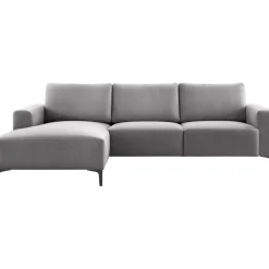 Hoekbank links Fabria grijs basic comfort