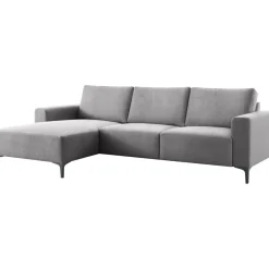 Hoekbank links Fabria grijs basic comfort