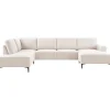 Hoekbank links Fabria groot beige basic comfort