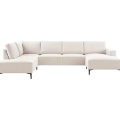 Hoekbank links Fabria groot beige basic comfort