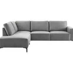 Hoekbank links Fabria polyetherschuim grijs