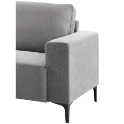 Hoekbank links Fabria polyetherschuim grijs