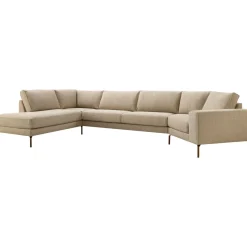 Hoekbank links Linoza taupe supreme comfort