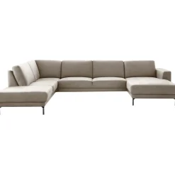 Hoekbank links Moscato traagschuim beige relaxfunctie