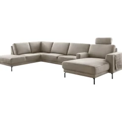 Hoekbank links Moscato traagschuim beige relaxfunctie