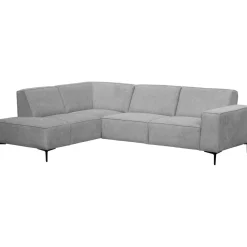Hoekbank links Riccione lichtgrijs basic comfort