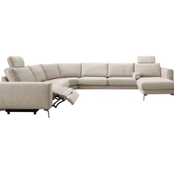 Hoekbank Linoza naturel relaxfunctie links premium comfort