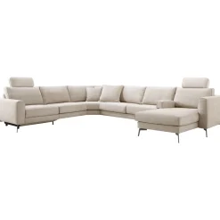 Hoekbank Linoza naturel relaxfunctie links premium comfort