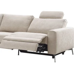 Hoekbank Linoza naturel relaxfunctie rechts premium comfort