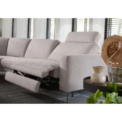 Hoekbank Moscato bonell HR-schuim zitting lichtgrijs