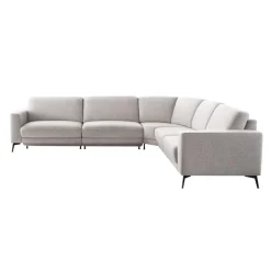 Hoekbank Moscato bonell HR-schuim zitting lichtgrijs