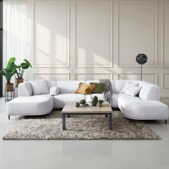 Hoekbank Pantini lichtgrijs