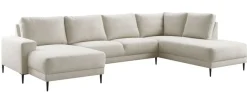 Hoekbank Portona HR-schuim zitting ecru