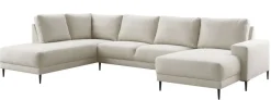 Hoekbank Portona HR-schuim zitting ecru
